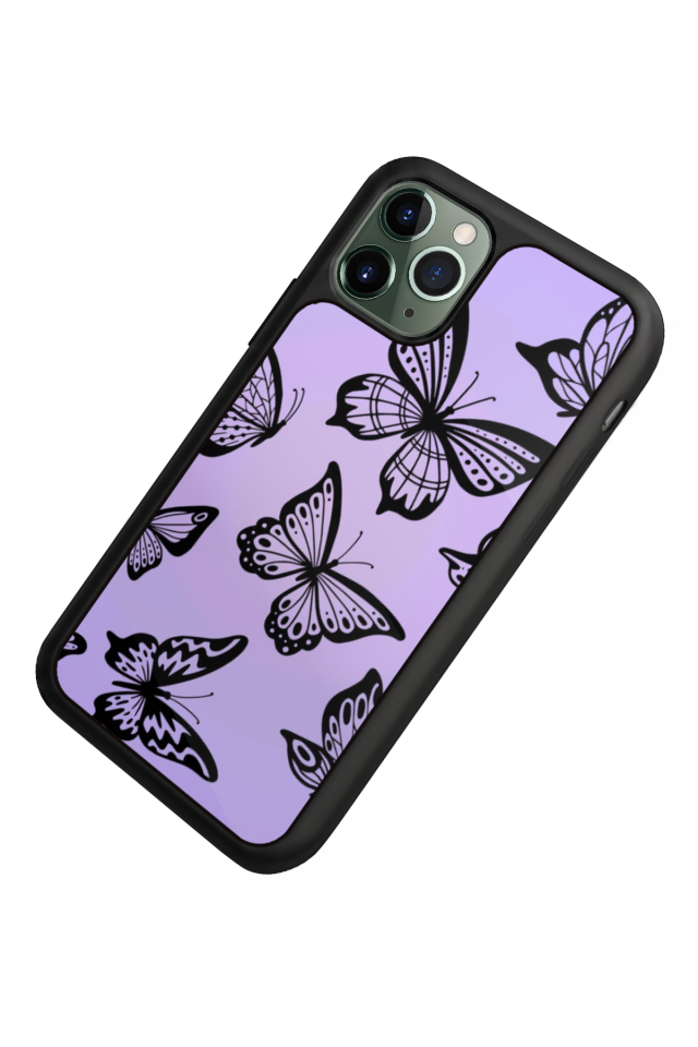 iPhone 11 Pro Uyumlu Kelebek Tasarımlı Glossy Premium Kılıf