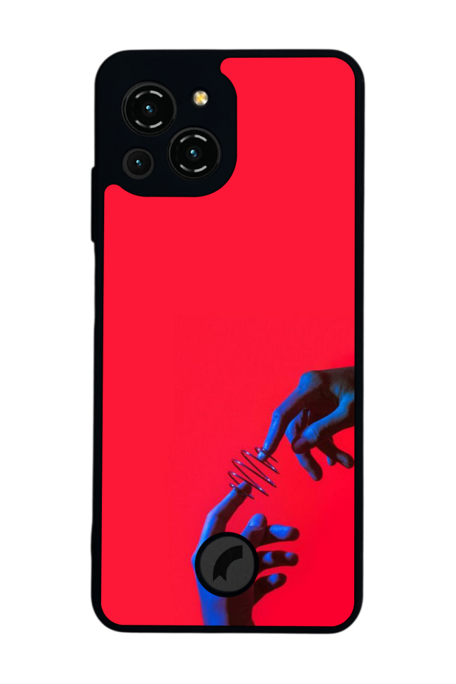 Reeder S23 Pro Max Uyumlu Kirmizi Tasarımlı Glossy Premium Kılıf