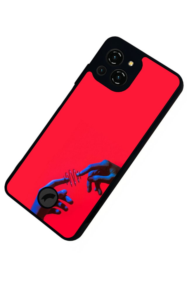 Reeder S23 Pro Max Uyumlu Kirmizi Tasarımlı Glossy Premium Kılıf