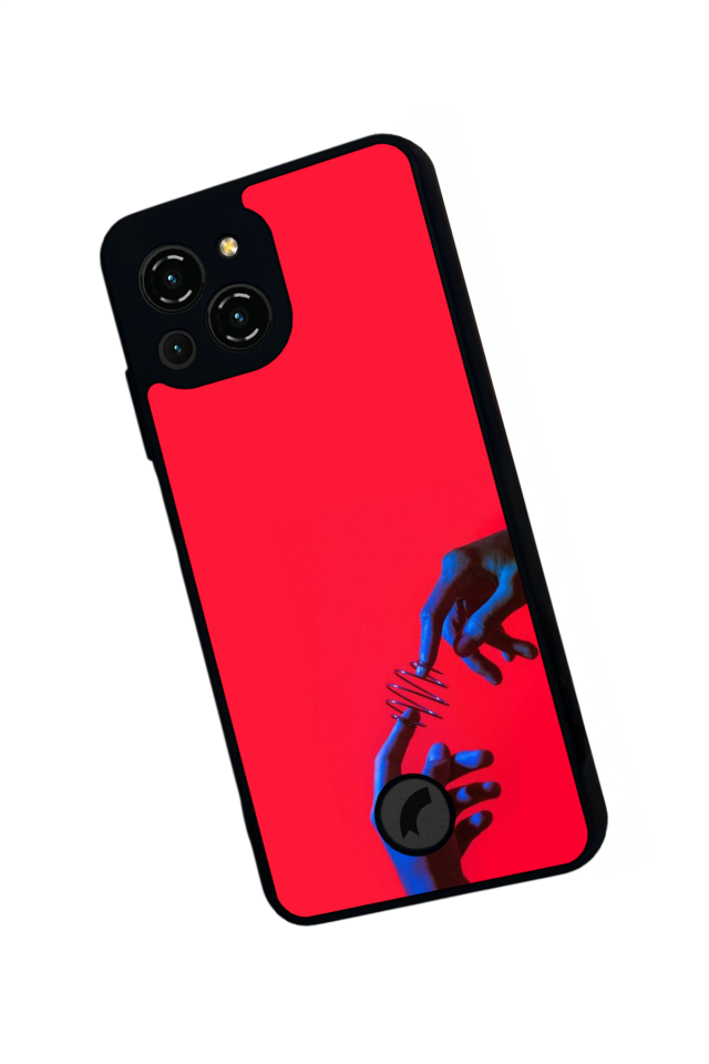 Reeder S23 Pro Max Uyumlu Kirmizi Tasarımlı Glossy Premium Kılıf