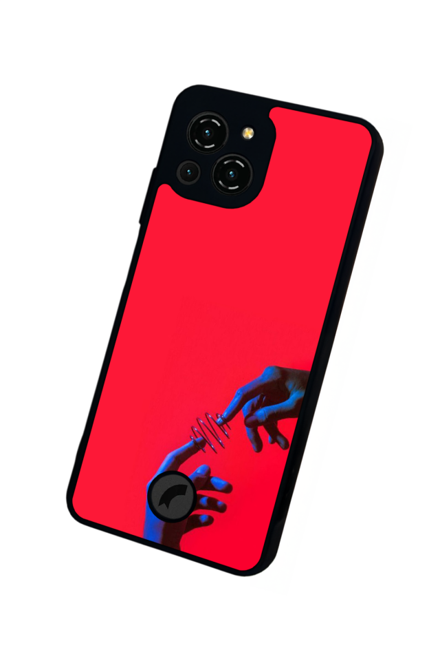 Reeder S23 Pro Max Uyumlu Kirmizi Tasarımlı Glossy Premium Kılıf