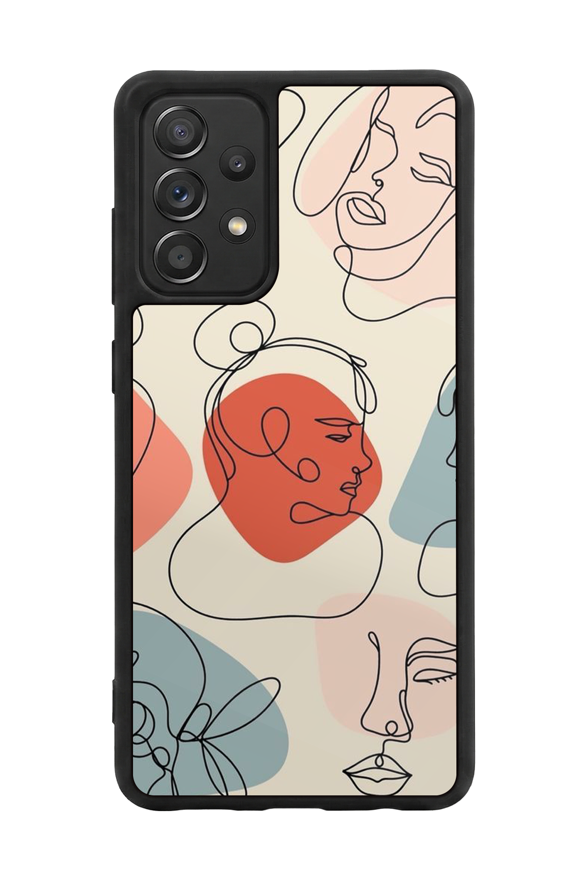 Samsung Galaxy A72 Uyumlu Line Art Tasarımlı Glossy Premium Kılıf