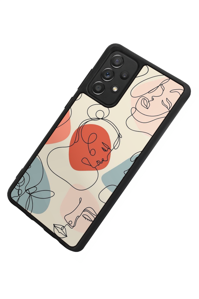 Samsung Galaxy A72 Uyumlu Line Art Tasarımlı Glossy Premium Kılıf