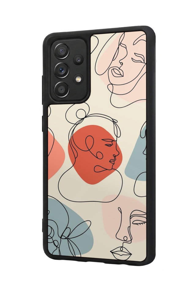 Samsung Galaxy A72 Uyumlu Line Art Tasarımlı Glossy Premium Kılıf