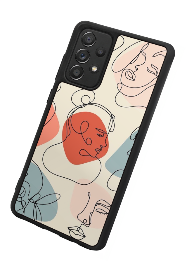 Samsung Galaxy A72 Uyumlu Line Art Tasarımlı Glossy Premium Kılıf