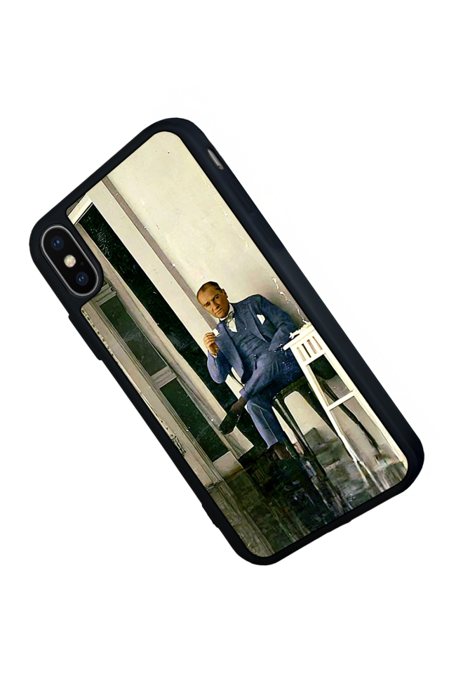 iPhone X/ XS Uyumlu Mustafa Kemal Ataturk Tasarımlı Glossy Premium Kılıf