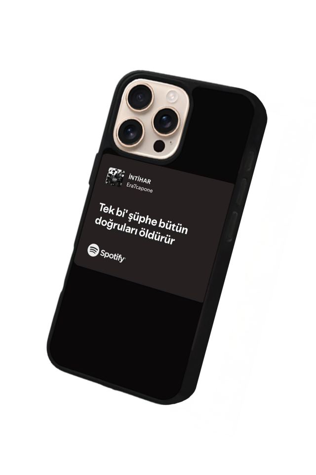 iPhone 16 Pro Uyumlu Sarki Sozleri Tasarımlı Glossy Premium Kılıf