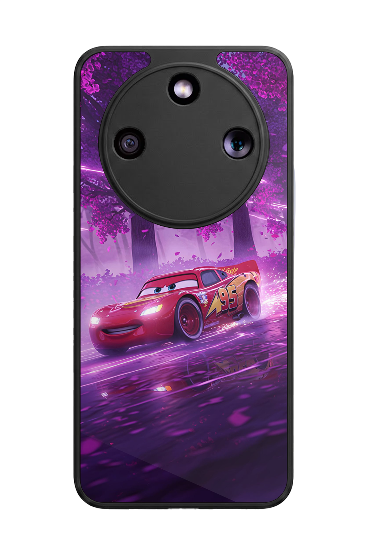 Honor Magic 8 Lite Uyumlu Şimsek McQueen Tasarımlı Glossy Premium Kılıf