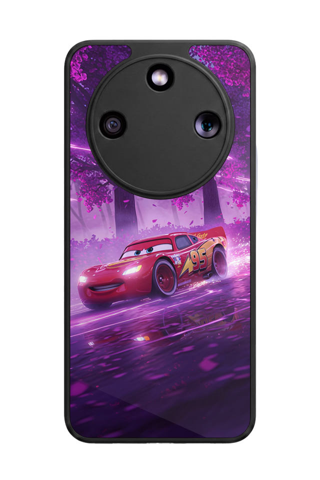 Honor Magic 8 Lite Uyumlu Şimsek McQueen Tasarımlı Glossy Premium Kılıf