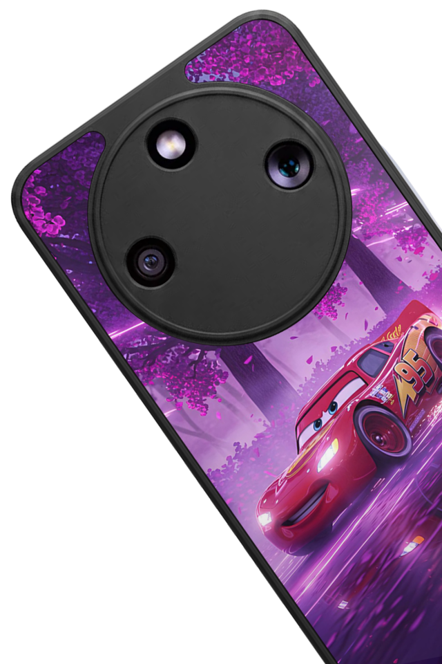 Honor Magic 8 Lite Uyumlu Şimsek McQueen Tasarımlı Glossy Premium Kılıf
