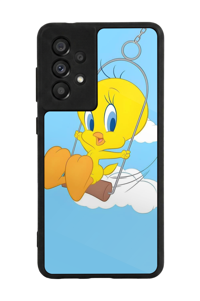 Samsung Galaxy A73 Uyumlu Tweety Tasarımlı Glossy Premium Kılıf