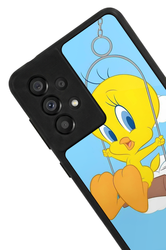 Samsung Galaxy A73 Uyumlu Tweety Tasarımlı Glossy Premium Kılıf