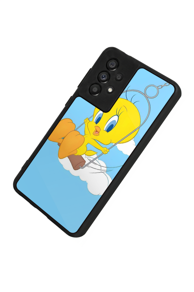 Samsung Galaxy A73 Uyumlu Tweety Tasarımlı Glossy Premium Kılıf