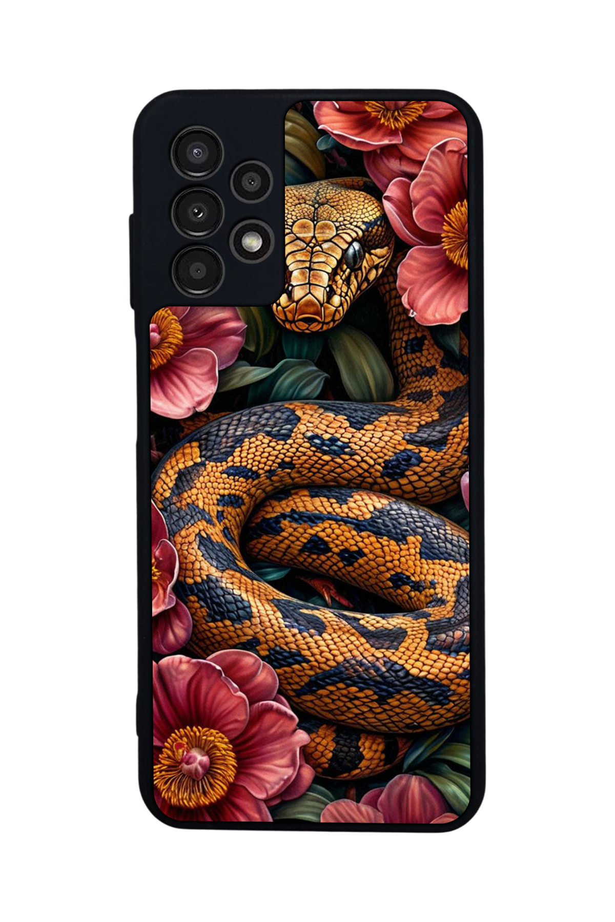 Samsung Galaxy A13 Uyumlu Yılan Tasarımlı Glossy Premium Kılıf