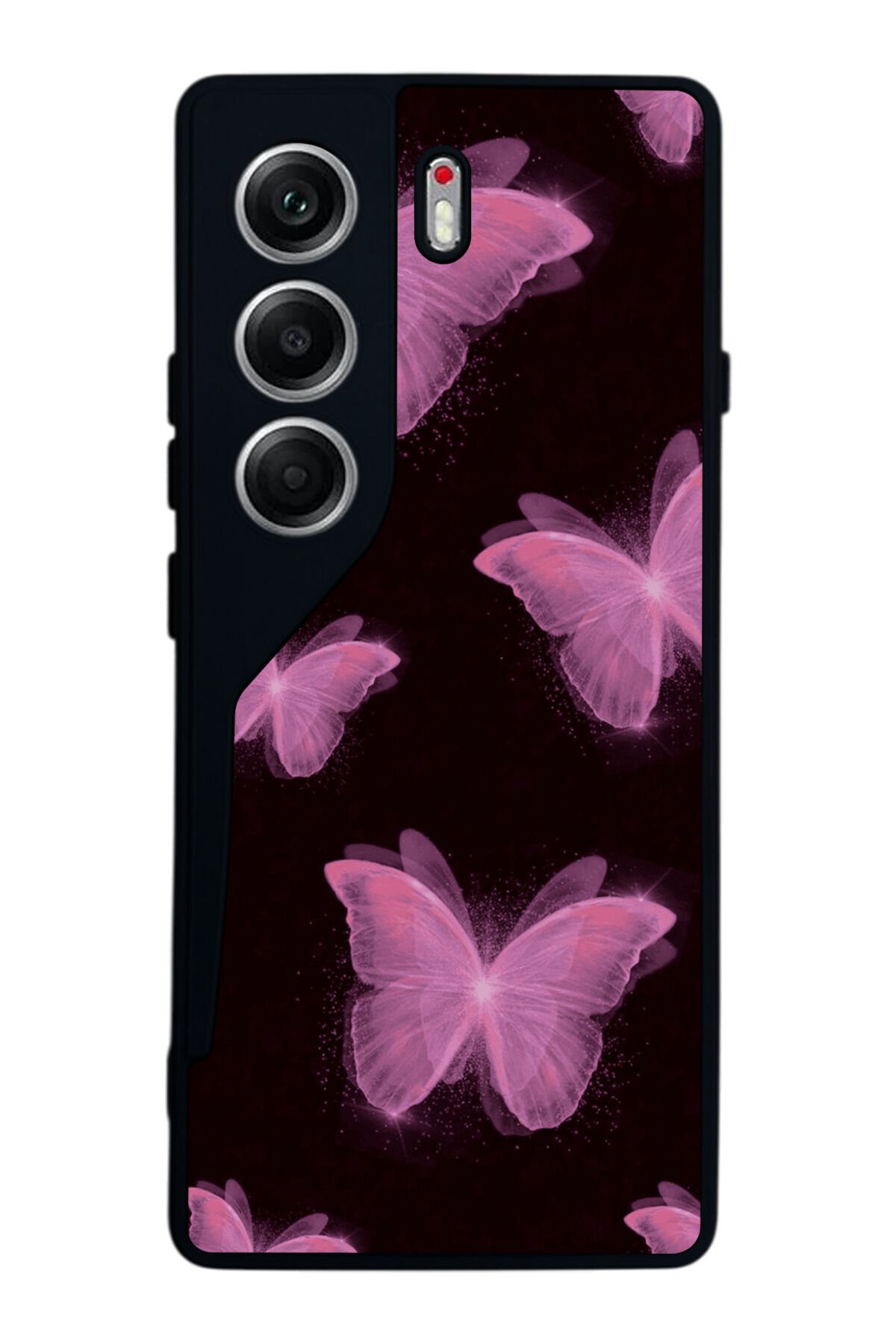 Tecno Camon 40 Uyumlu Kelebek Tasarımlı Glossy Premium Kılıf