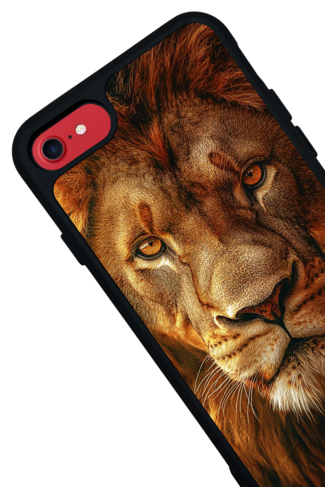 iPhone 8 Uyumlu Aslan Tasarımlı Glossy Premium Kılıf