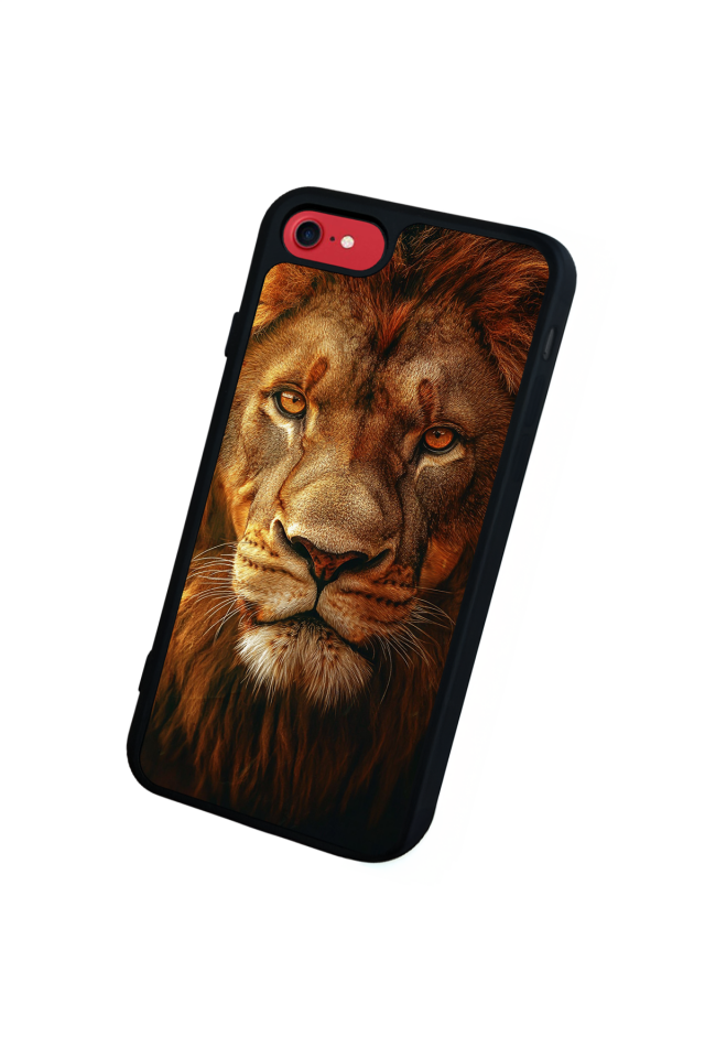 iPhone 8 Uyumlu Aslan Tasarımlı Glossy Premium Kılıf