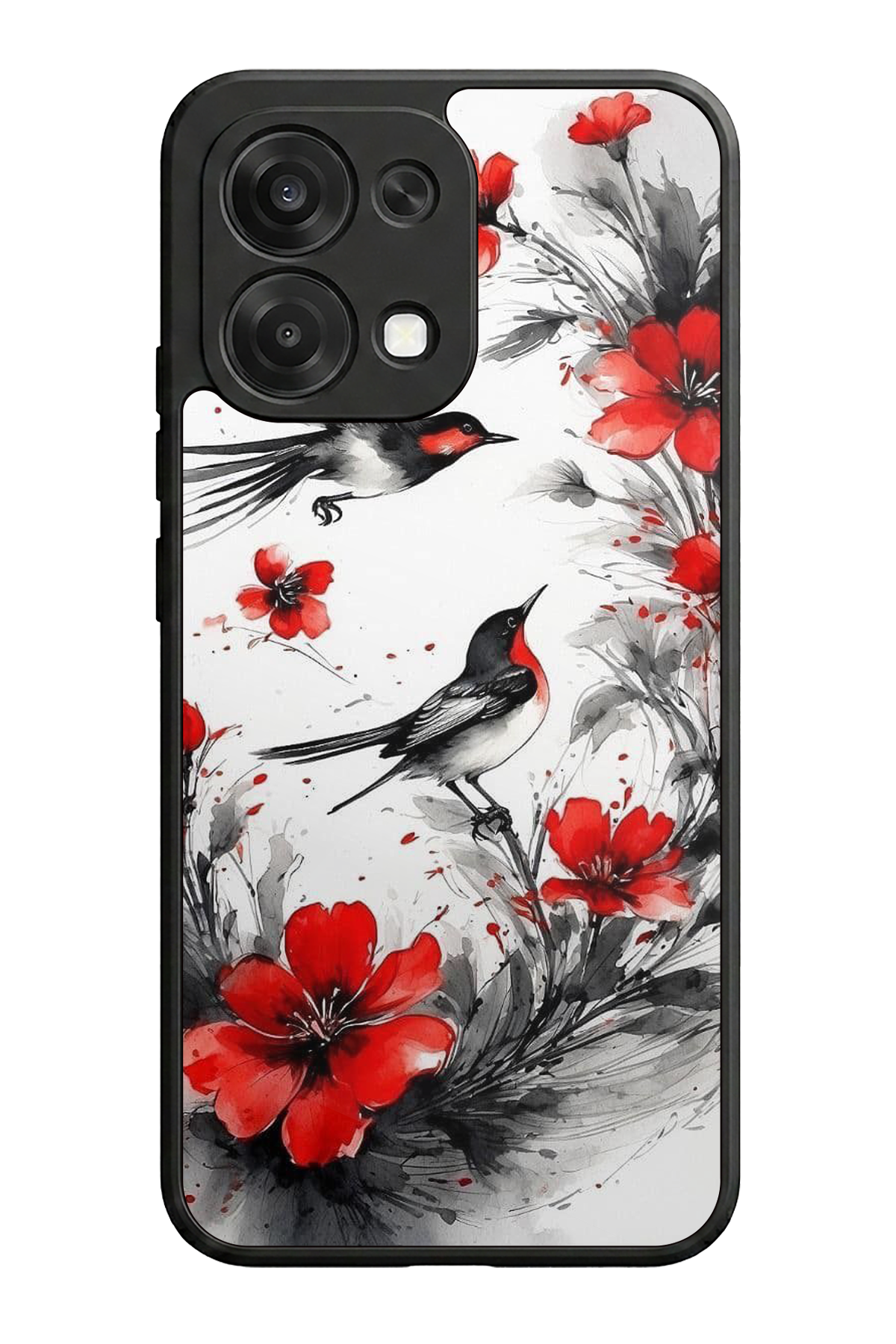 Oppo A6 Pro Uyumlu Floral Tasarımlı Glossy Premium Kılıf