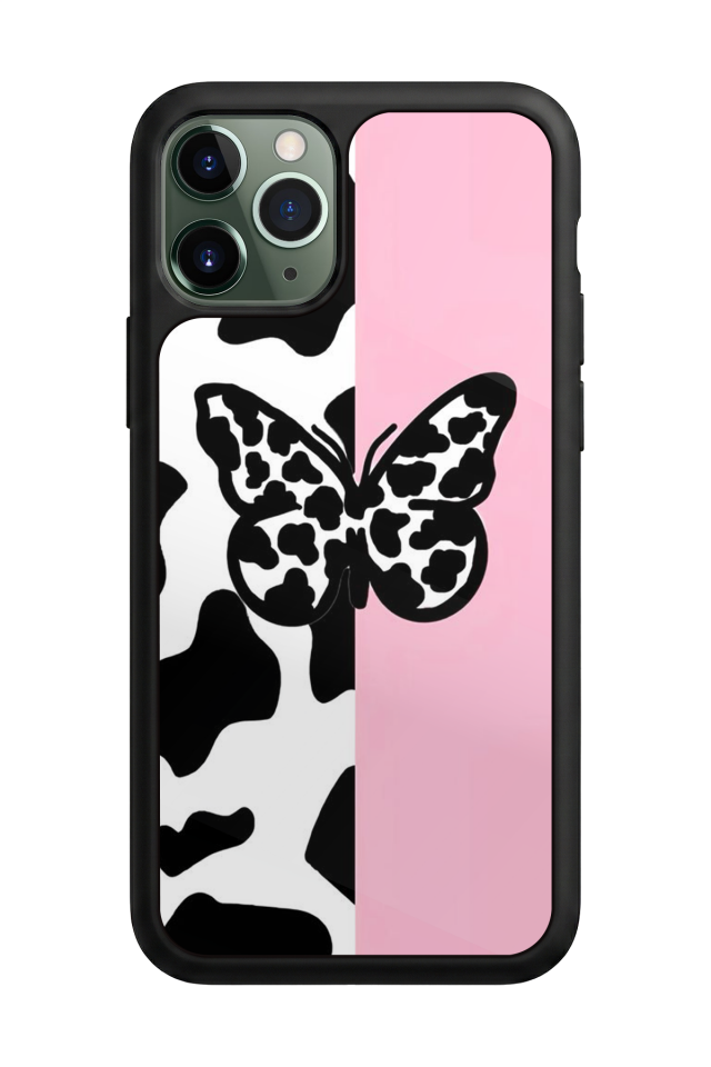 iPhone 11 Pro Uyumlu Kelebek Tasarımlı Glossy Premium Kılıf