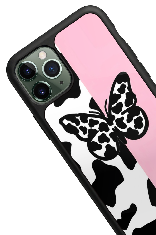 iPhone 11 Pro Uyumlu Kelebek Tasarımlı Glossy Premium Kılıf