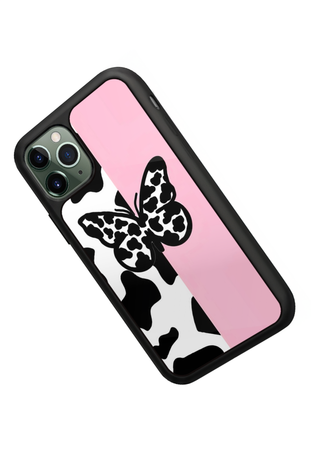 iPhone 11 Pro Uyumlu Kelebek Tasarımlı Glossy Premium Kılıf