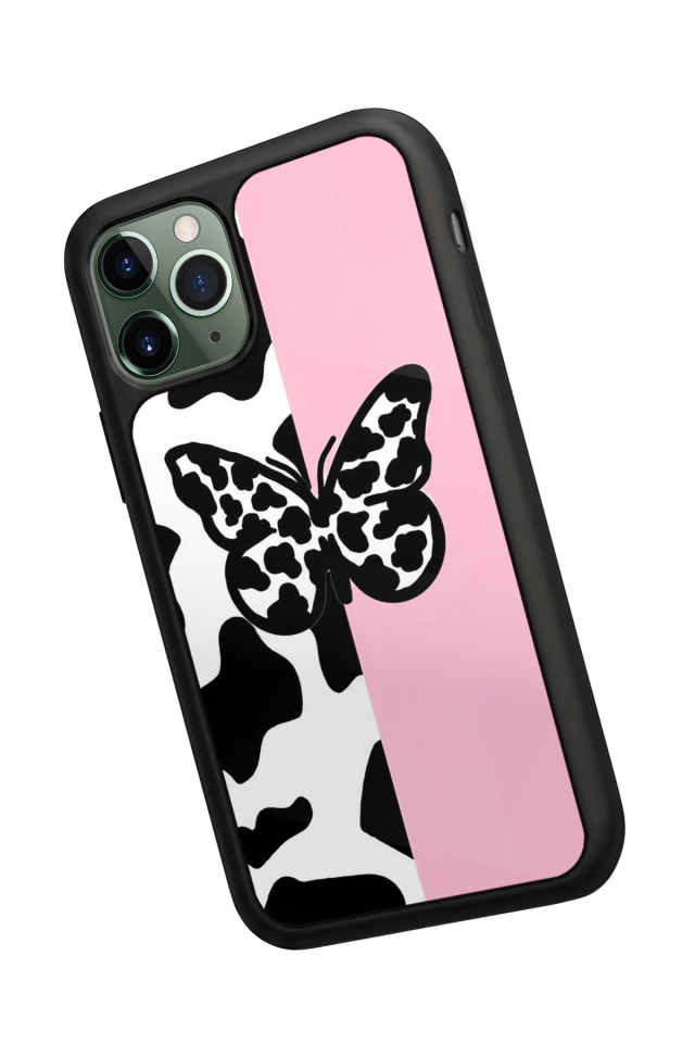 iPhone 11 Pro Uyumlu Kelebek Tasarımlı Glossy Premium Kılıf