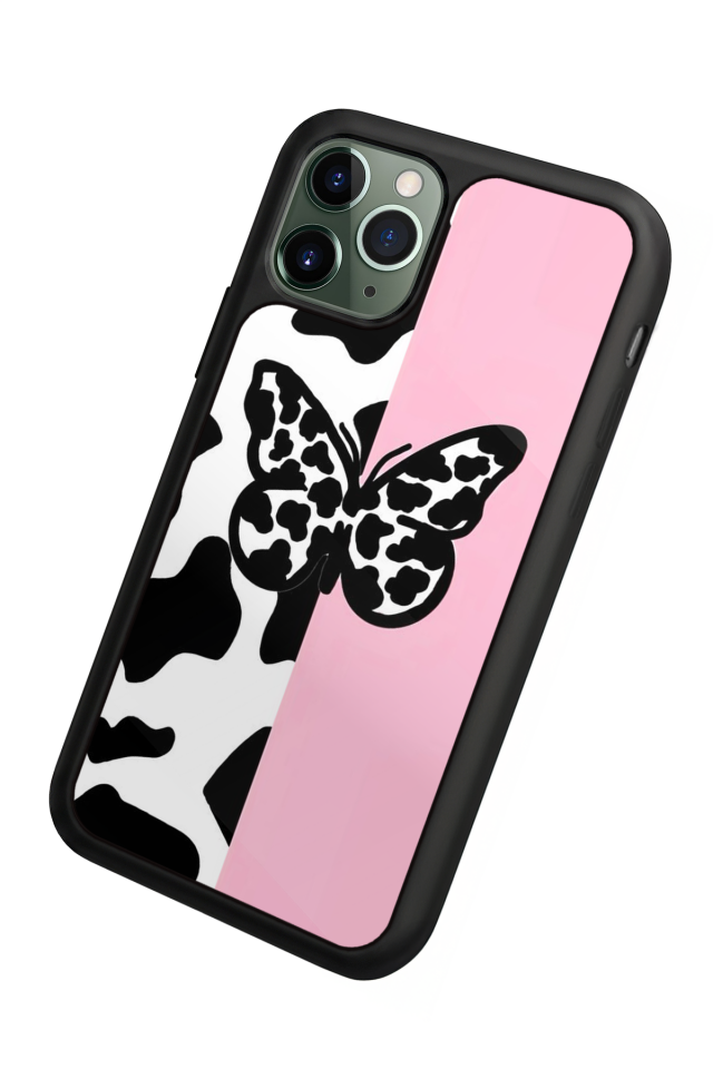 iPhone 11 Pro Uyumlu Kelebek Tasarımlı Glossy Premium Kılıf