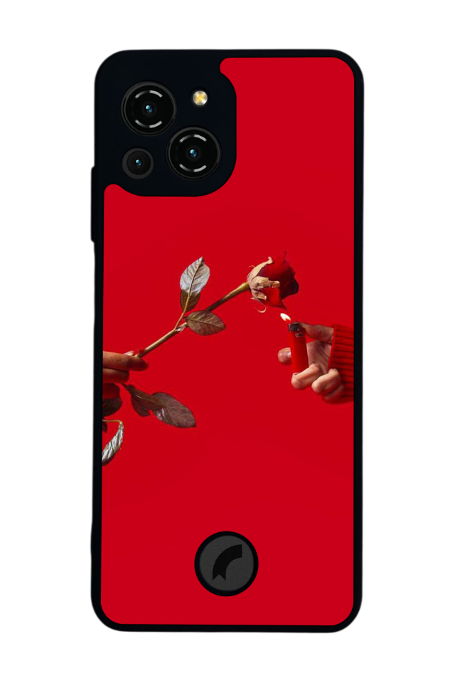 Reeder S23 Pro Max Uyumlu Kirmizi Tasarımlı Glossy Premium Kılıf