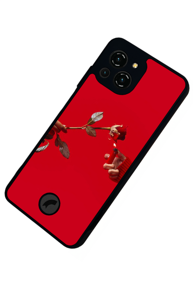 Reeder S23 Pro Max Uyumlu Kirmizi Tasarımlı Glossy Premium Kılıf