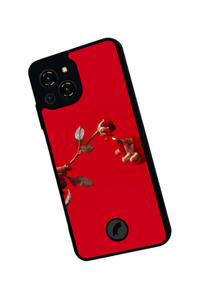 Reeder S23 Pro Max Uyumlu Kirmizi Tasarımlı Glossy Premium Kılıf