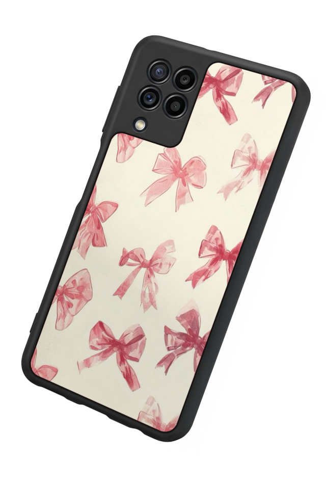Samsung Galaxy M32 Uyumlu Kurdele Tasarımlı Glossy Premium Kılıf
