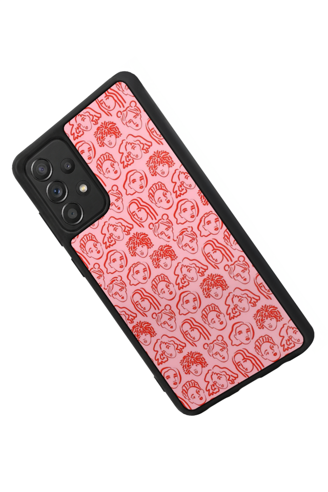 Samsung Galaxy A72 Uyumlu Line Art Tasarımlı Glossy Premium Kılıf