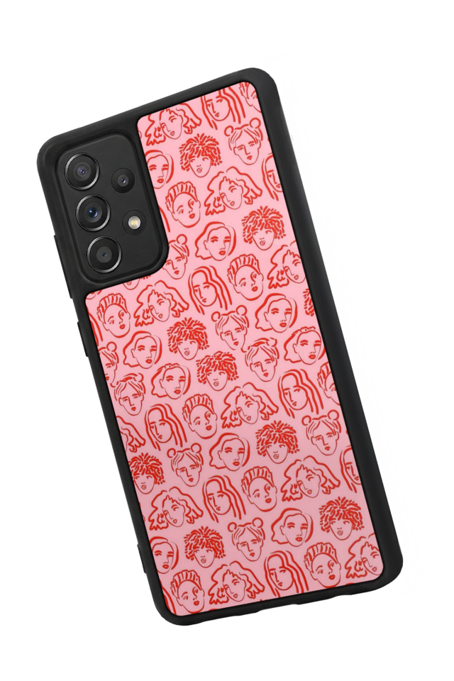 Samsung Galaxy A72 Uyumlu Line Art Tasarımlı Glossy Premium Kılıf