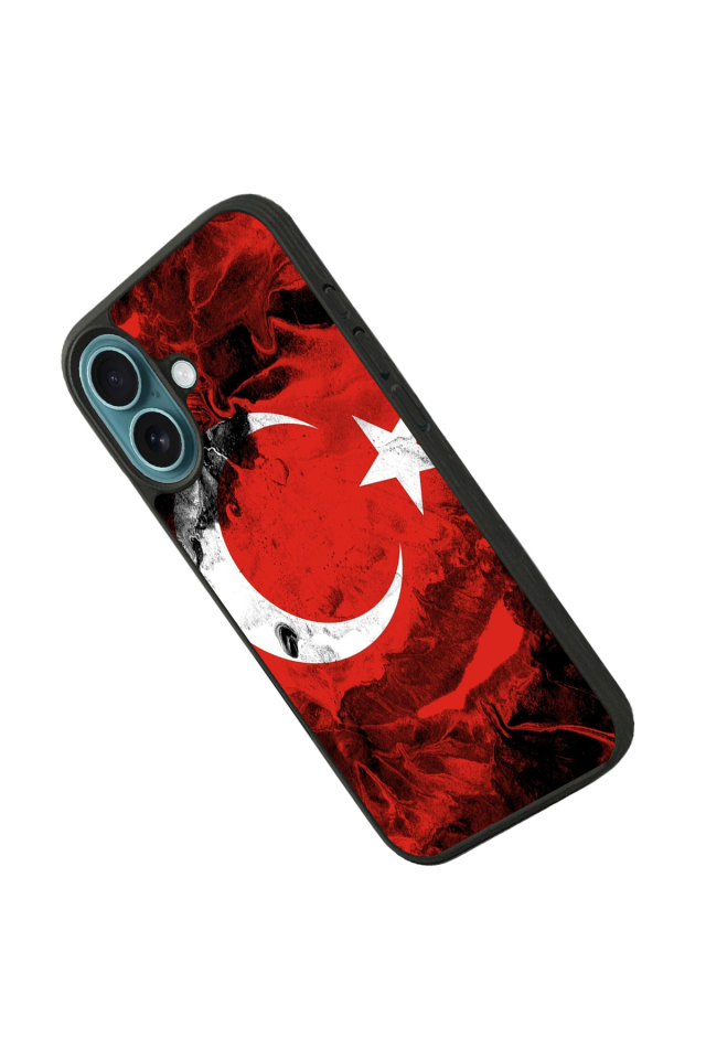 iPhone 16 Plus Uyumlu Türk Bayragi Tasarımlı Glossy Premium Kılıf