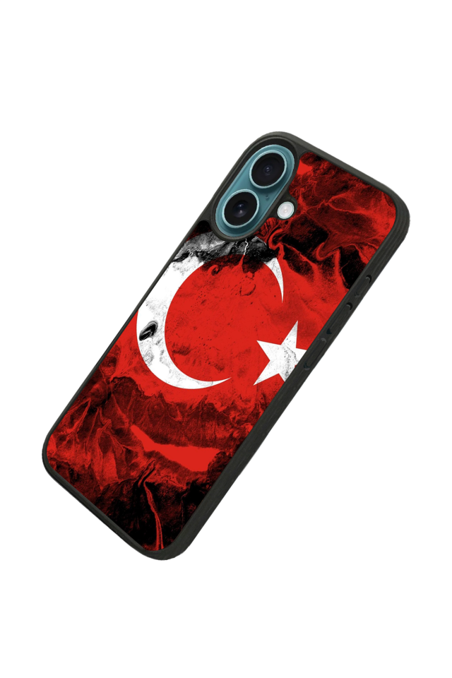 iPhone 16 Plus Uyumlu Türk Bayragi Tasarımlı Glossy Premium Kılıf
