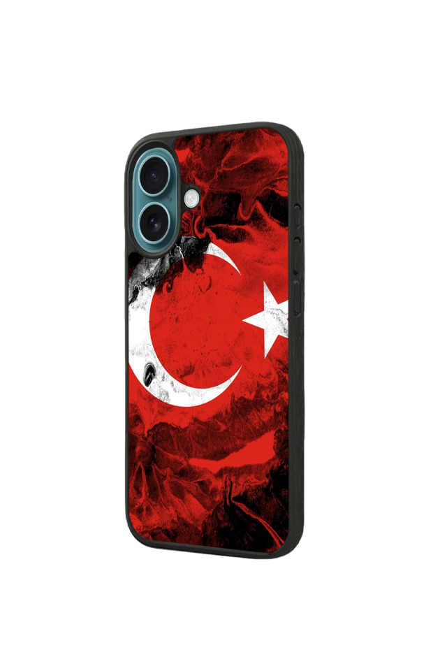 iPhone 16 Plus Uyumlu Türk Bayragi Tasarımlı Glossy Premium Kılıf