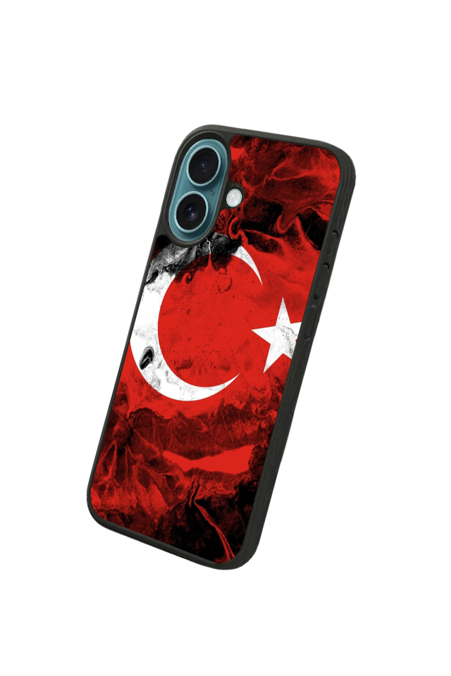 iPhone 16 Plus Uyumlu Türk Bayragi Tasarımlı Glossy Premium Kılıf