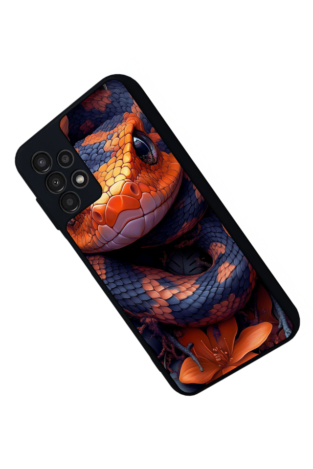 Samsung Galaxy A13 Uyumlu Yılan Tasarımlı Glossy Premium Kılıf