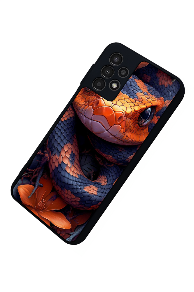 Samsung Galaxy A13 Uyumlu Yılan Tasarımlı Glossy Premium Kılıf
