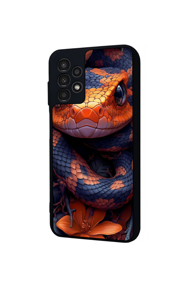 Samsung Galaxy A13 Uyumlu Yılan Tasarımlı Glossy Premium Kılıf