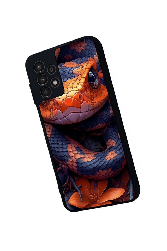 Samsung Galaxy A13 Uyumlu Yılan Tasarımlı Glossy Premium Kılıf