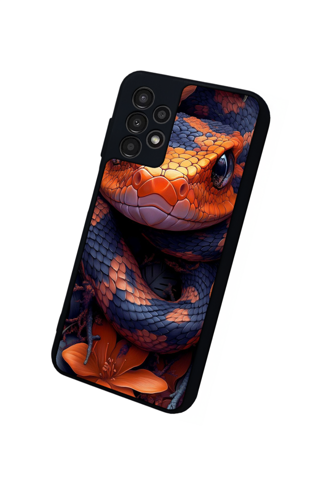 Samsung Galaxy A13 Uyumlu Yılan Tasarımlı Glossy Premium Kılıf