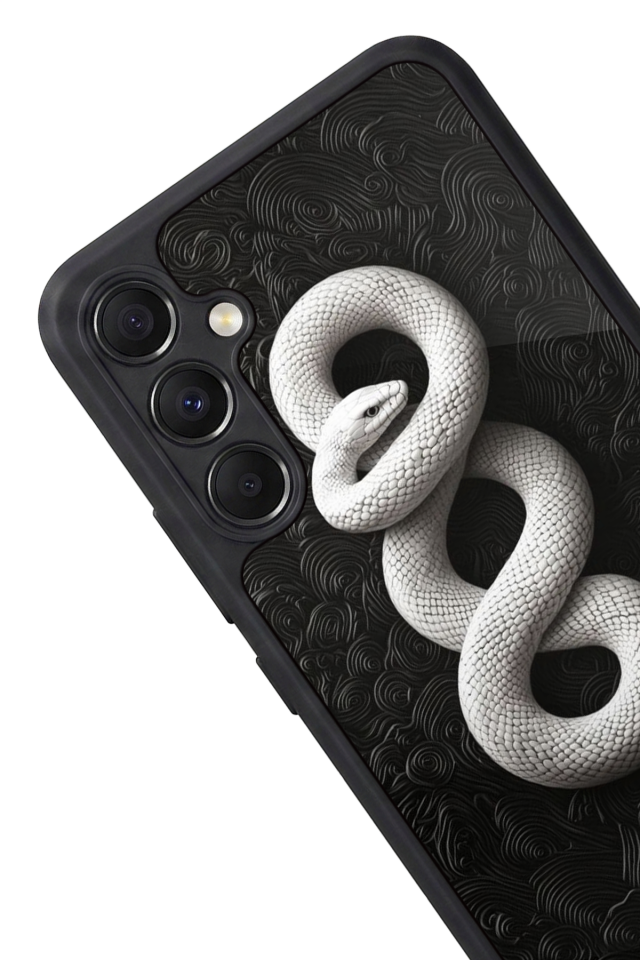 Samsung Galaxy M34 Uyumlu Yılan Tasarımlı Glossy Premium Kılıf