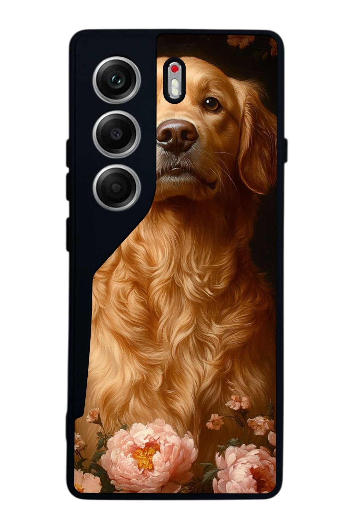 Tecno Camon 40 Uyumlu Golden Kopek Tasarımlı Glossy Premium Kılıf