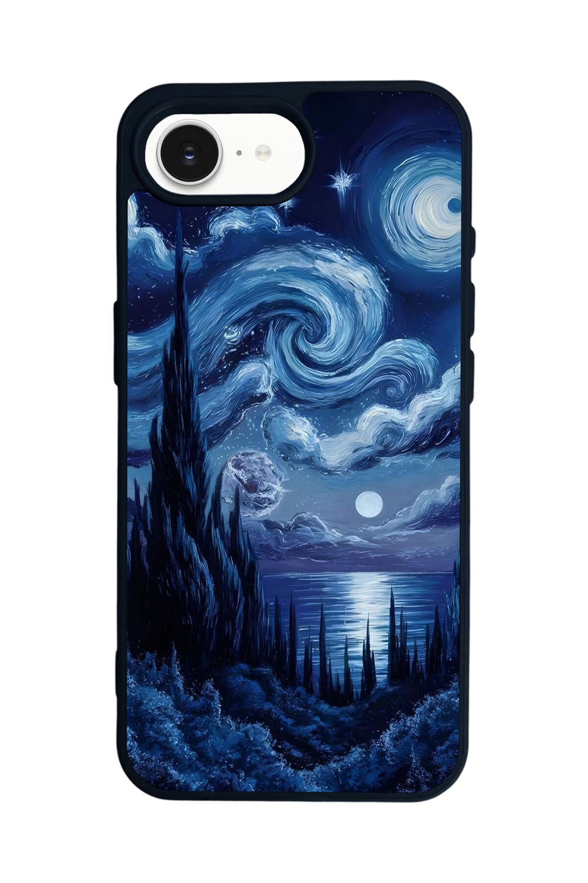 iPhone 16E Uyumlu Ay Tasarımlı Glossy Premium Kılıf