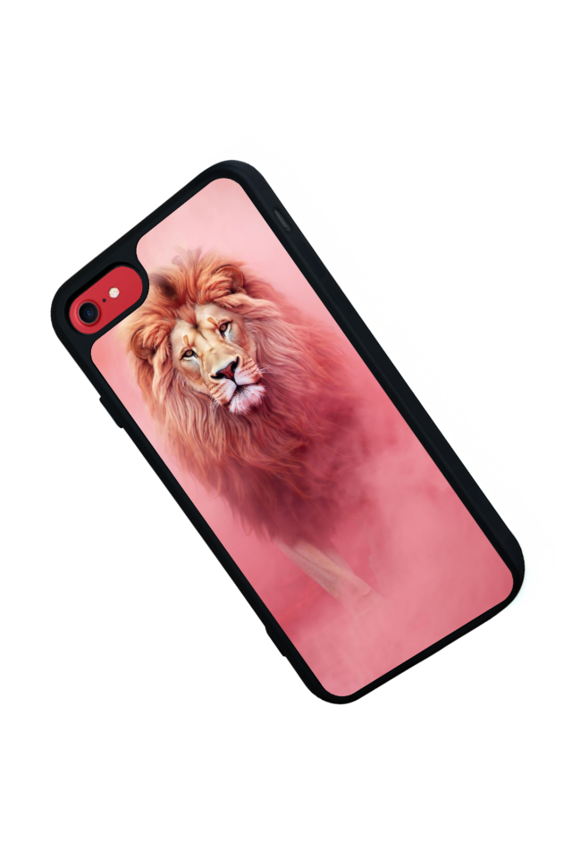 iPhone 8 Uyumlu Aslan Tasarımlı Glossy Premium Kılıf