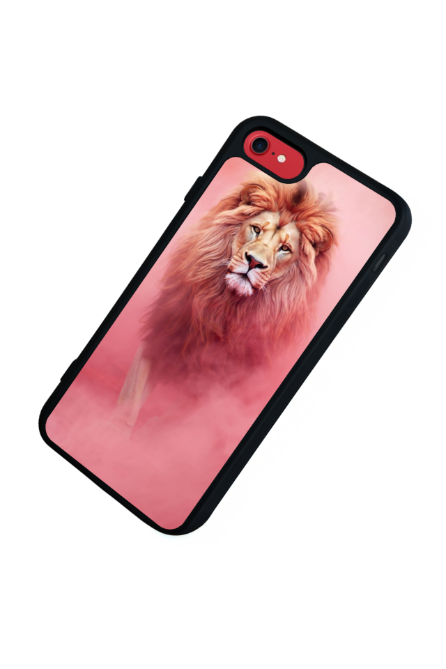 iPhone 8 Uyumlu Aslan Tasarımlı Glossy Premium Kılıf