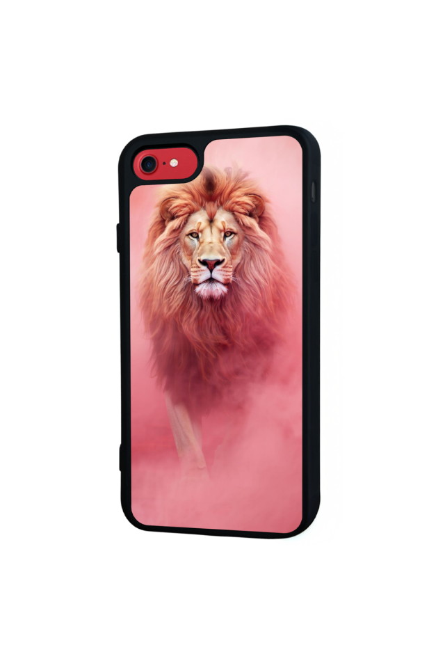 iPhone 8 Uyumlu Aslan Tasarımlı Glossy Premium Kılıf