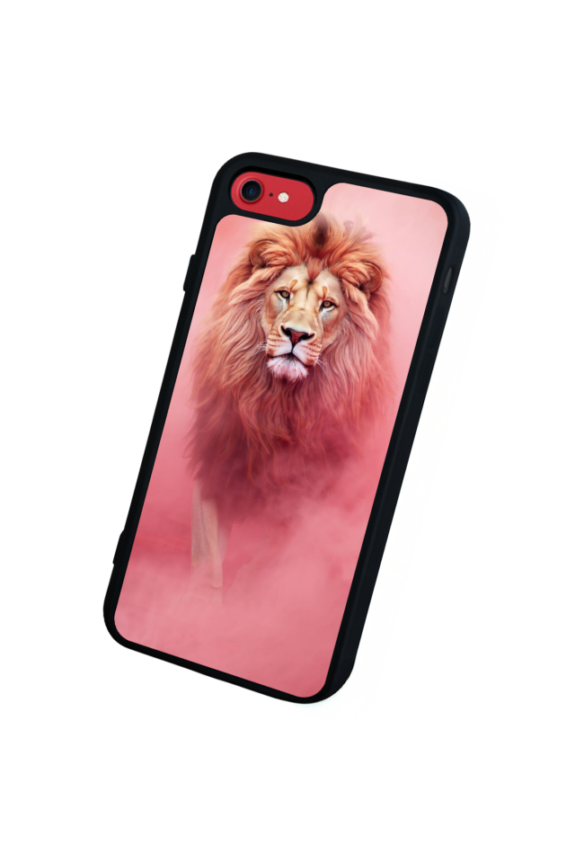 iPhone 8 Uyumlu Aslan Tasarımlı Glossy Premium Kılıf