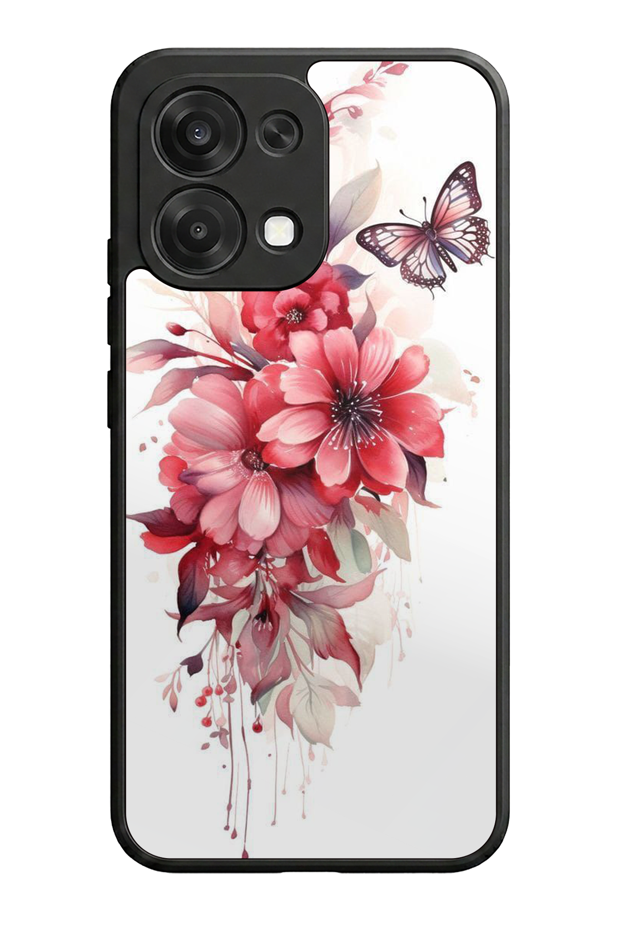 Oppo A6 Pro Uyumlu Floral Tasarımlı Glossy Premium Kılıf
